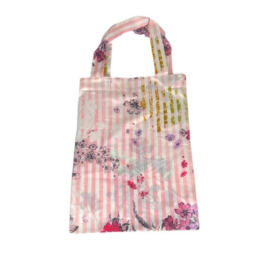 Victoria’s Secret Floral and Striped Bag Pink White